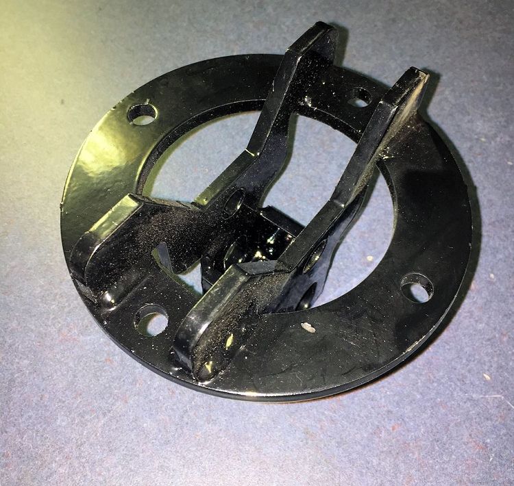 Pair of black Dodge Off Road lower coilover shock mounts, offered as an option with its dual rate coilovers